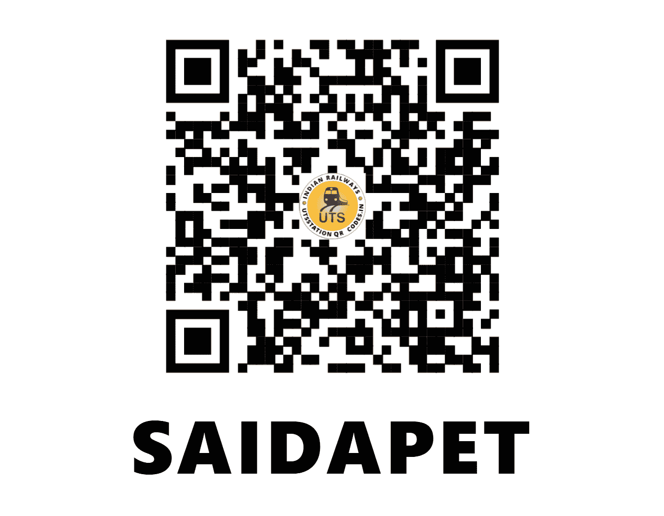 UTS QR Code for SAIDAPET - SP (SR - TAMIL NADU)